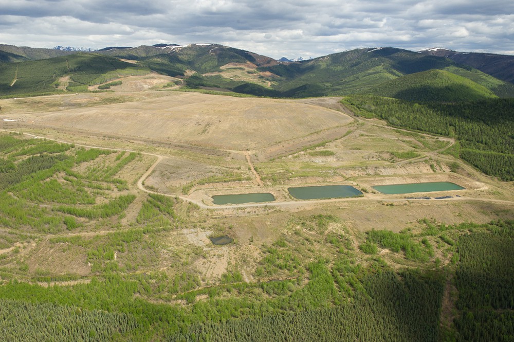 Idle Leach Pad and solution ponds 2012